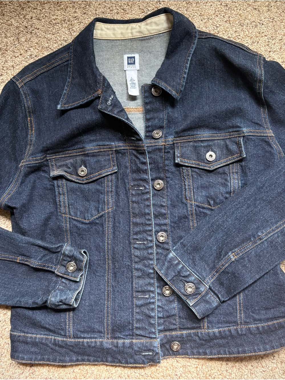 GAP Indigo Denim Jacket with Contrast Stitching